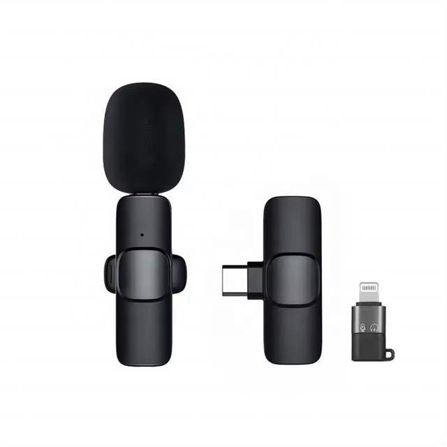 Newest Professional Wireless Lavalier Microphone Studio Podcasts 2.4Ghz K9 Wireless Microphone for Cell Phone Live Stream Church