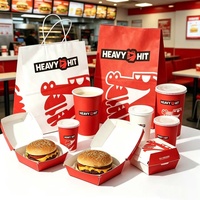 Conteneur alimentaire jetable biodégradable pliable personnalisé OEM, boîte à hamburger en papier, plateau à pain grillé, plateau à sandwich, plateau à beignets