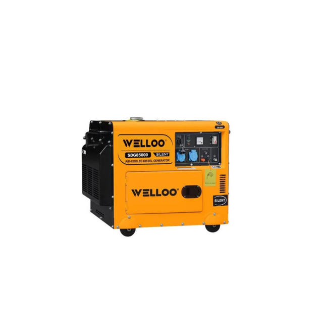 WELLOO Portable 5kw Silent Diesel Generator Single Cylinder 12L Electric Starter Diesel Electric Generator for Outdoor Work