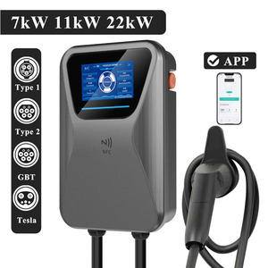 Nouvelles stations de <span class=keywords><strong>recharge</strong></span> murales 7kW 11kW 22kW pour usage domestique, type 2 / GBT, contrôle par application pour véhicules électriques - Product Image 1