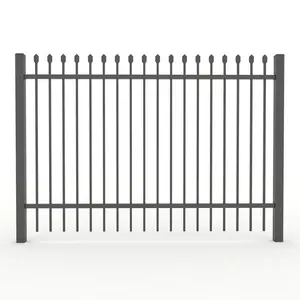 Sử dụng rèn sắt cổng nướng hàng rào cho vườn với ba đường ray nhôm hàng rào giáo hàng đầu - Product Image 1