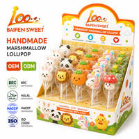 Halloween Marshmallow Gummy Halal Groothandel Op Maat Gemaakte Producent Heksenvormige Lollipop Snoepfabriek Verpakt Bulk Cartoon Snoepjes