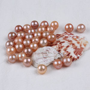 ที่มีคุณภาพที่ดีที่สุด11-12มิลลิเมตรสีแดงน้ำจืดลูกปัดมุกหลวมรอบเอดิสันสำหรับการทำเครื่องประดับ - Product Image 3