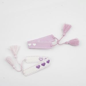 Pulsera de la Amistad Hecha a Mano con Letras Bordadas y Tela, Brazalete Personalizado con Bordado de Palabras y Letras - Product Image 1