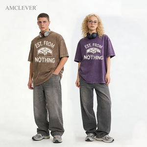 T-shirt épais 280 GSM "Est. " T-shirt essentiel en coton délavé vintage pour homme, coupe oversize, style streetwear, de la collection From Nothing "Tech Pack Support" - Product Image 5
