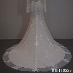 Nhà máy cung cấp/Thiết kế đặc biệt/dài tay áo/Nàng Tiên Cá trumpet/Bridal Gown/chất lượng cao/ngà duyên dáng váy cưới - Product Image 5