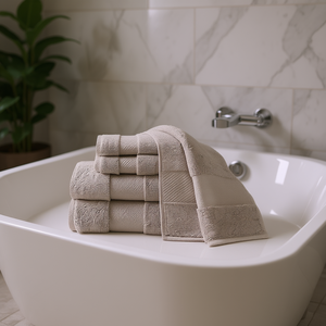 Ensemble de serviettes de bain en coton jacquard Db, 6 pièces, douces, pour usage domestique, rectangulaires, couleur unie, serviettes pour adultes - Product Image 2