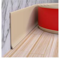 Garniture de plancher moderne en plastique Base murale en vinyle Moulure de plinthe en caoutchouc Base droite pour décoration intérieure pour hôtels commerciaux