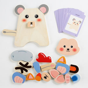 Bloques <span class=keywords><strong>de</strong></span> animales creativos personalizados, rompecabezas 3D que cambia la cara, <span class=keywords><strong>juegos</strong></span> a juego, juguetes educativos <span class=keywords><strong>de</strong></span> aprendizaje avanzado para niños y niñas - Product Image 5