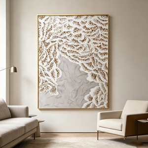 Shifted Lines Geometric Abstract Silk Screen <b>Wall</b> Decorative Arts Contemporary Hand Painted Oil Painting on <b>Canvas</b> Artwork - Product Image 5