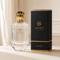 Flacon de parfum en verre, flacon de parfum géométrique à facettes, bouchon doré orné, emballage cosmétique coloré pour parfum