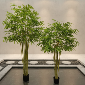 Albero di Bambù Artificiale Ecologico con Foglie in Plastica per Decorazioni Natalizie <span class=keywords><strong>e</strong></span> Pasquali - Product Image 3