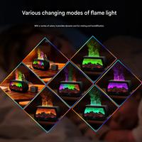 Humidificateur 3D rechargeable effet feu de camp, diffuseur d'huiles essentielles aromathérapie cheminée, diffuseur de flamme colorée télécommandé