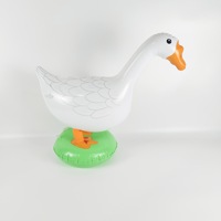 Grande oie blanche gonflable en PVC, ornement de base à remplir d'eau/sable pour la décoration de fête d'Halloween et de Noël