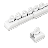 Nouvelle Arrivée Rail à Rideaux Rétractable en Alliage d'Aluminium, Design Moderne Allongé, Épaissi, Anti-Rouille, Robuste, Installation Facile par une Seule Personne
