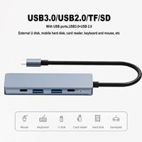 Hub multiport en alliage d'aluminium Type C, 4K HDTV, alimentation PD 100W, USB 3.0, station d'accueil portable pour ordinateur portable PC, en stock