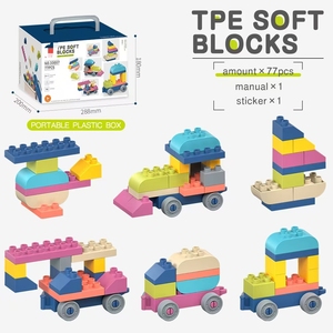 Bloques de construcción grandes de plástico blando, moldes de bloques de construcción de juguete para niños, modelo Montessori, bloques de construcción para bebés, Educación Temprana - Product Image 6