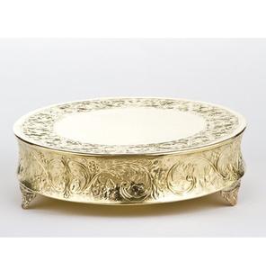 Handmade Large Shaped Single <b>Tier</b> <b>Cake</b> <b>Stand</b> Royal Gold Metal Finish for Home Restaurant & Party - Product Image 3