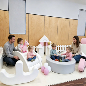 Ensemble de jeu souple blanc personnalisable 2026 avec piscine à balles, tunnel et clôture – Équipement de terrain de jeu intérieur/extérieur pour location de fêtes d'enfants - Product Image 5