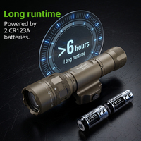 Lampe torche tactique double lumière TANK007 GTL1 rechargeable haute puissance avec lumière IR pour montage Picatinny