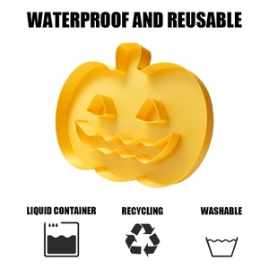 Bandeja de Servicio con Forma de Calabaza, Lavable, de Plástico Impreso en 3D, para Dulces de Halloween - Product Image 5