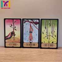 Cartes de tarot et d'oracle personnalisées par le fabricant, boîte imprimée offset de qualité supérieure avec design holographique doré et bords dorés