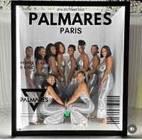 Texte acrylique personnalisé blanc fer moderne en métal avec lumière décors de boîte de cabine photo walk-in pour la décoration de fête de mariage