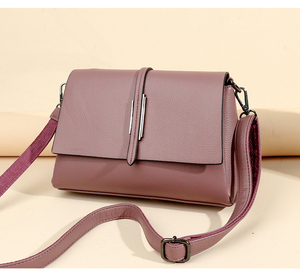 Tas Selempang Wanita Model Vintage Kasual Terbaru dengan Ritsleting, Tali Tunggal, Bahan PU - Product Image 4