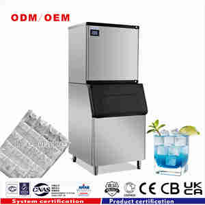 Fabricant de blocs de glace refroidis par air Commercial 200 kg Haute capacité Machine à glaçons en cubes Durable Fabricant de glaçons automatique - Product Image 1