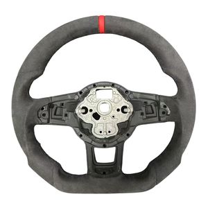 Volant en fibre de carbone en cuir Alcantara pour Volkswagen <span class=keywords><strong>Golf</strong></span> 7 7.5 GTI GTD <span class=keywords><strong>GTE</strong></span> R 2013-2020 Polo GTI Tiguan Passat DSG - Product Image 1