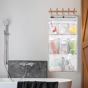 Mesh <b>Shower</b> Organizer 8 Pockets Hanging <b>Caddy</b> Quick Dry Bathroom Storage For Toiletries With Rotating <b>Hanger</b> - Product Image 4