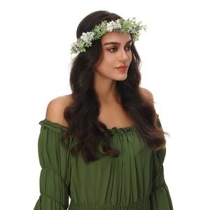 Nuevo Diseño de <span class=keywords><strong>Flores</strong></span> de Tela <span class=keywords><strong>para</strong></span> Novia y Damas de Honor, Accesorios <span class=keywords><strong>para</strong></span> <span class=keywords><strong>el</strong></span> Cabello, Coronas, Diadema Verde <span class=keywords><strong>para</strong></span> Boda - Product Image 5