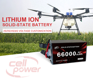 Alta calidad 66000mAh 6s/12S/14s/18S/24S Baterías de estado sólido de iones de litio de alta densidad energética 6C 304wh/kg Paquete de batería Lipo - Product Image 1