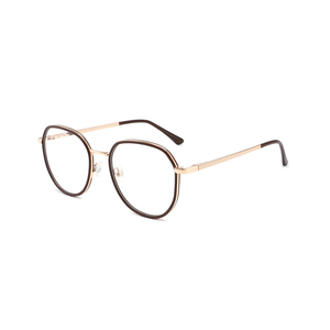 高級ファッション金属眼鏡アセテートラウンド眼鏡フレームは、ホットケークモンチャールネットのように販売されていますプリントパターン - Product Image 6