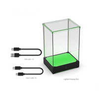 Caja de Exhibición con Luz LED para Figuras de Acción, Vitrina Transparente a Prueba de Polvo para Cajas Sorpresa, Accesorios de Juego