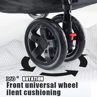 Chariot de transport pliable de luxe pour animaux de compagnie, 4 roues, pour extérieur, poussette de voyage pour chat et chien, accessoires – Vente chaude