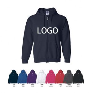 เสื้อฮู้ดซิปทรงคลาสสิคปักโลโก้แบบกำหนดเอง AI-MICH สำหรับผู้ชาย - Product Image 1