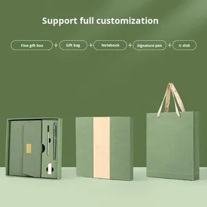 Set de Regalo de Cuaderno A5 de Cuero Sintético Estilo Oficina, con Logotipo Personalizado, Memoria USB y Diario, para Regalos Corporativos y Souvenirs - Product Image 3