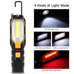 COB <b>LED</b> Magnetic <b>Work</b> <b>Light</b> Portable Handheld Inspection Lamp with Built-in Magnet Two Color Options Orange Blue Waterproof - Product Image 2