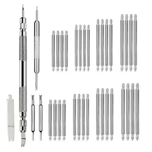 Set di 37 Pezzi per <span class=keywords><strong>Riparazione</strong></span> Orologi, Kit di Strumenti per Orologiai, Attrezzi per Rimozione Cinturini, Apertura e Sostituzione Barrette a Molla, Set di Utensili per Orologi di Marca - Product Image 1