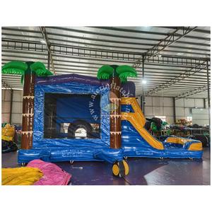 Nuevo y Popular Castillo Inflable Comercial con Palmeras Tropicales, Combinado Húmedo/Seco, <span class=keywords><strong>para</strong></span> <span class=keywords><strong>Alquiler</strong></span> en Fiestas Infantiles - Product Image 4