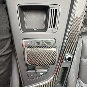 Vente Flash Accessoires Auto 2017-2025 pour Audi A4 A5 Q5 – Cache-levier de vitesse en fibre de carbone véritable, installation d'origine pour voitures - Product Image 5