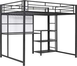 Petit lit familial multifonction avec support nordique personnalisé pour four Lit en métal pour chambre à coucher <span class=keywords><strong>Mily</strong></span> Lit métallique moderne Xiamen avec rangement noir OEM - Product Image 3