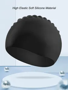 Printing Logo Soft Swim Cap Silicone Custom Swimming Cap