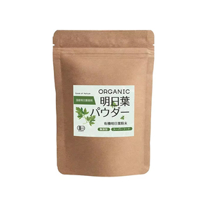 Poudre de superaliment Ashitaba biologique, saveur légèrement terreuse et finale propre, sans additifs, en sachet - Product Image 1
