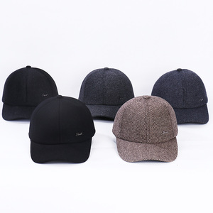 Baseball <b>Cap</b> Wool Twill Warm Windproof <b>Winter</b> Unisex 56-58cm - Product Image 2