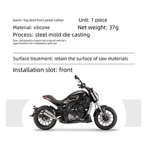 Reposapiés Delanteros de Goma para Motocicleta Ducati <span class=keywords><strong>Diavel</strong></span> 1260 <span class=keywords><strong>X</strong></span> <span class=keywords><strong>Diavel</strong></span> - Protector de Reposapiés Big Devil - Product Image 5