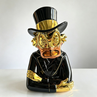 Sculpture de canard œil de dieu électroplaqué de luxe, statue en résine Pop Art, ornement décoratif pour la maison et le bureau
