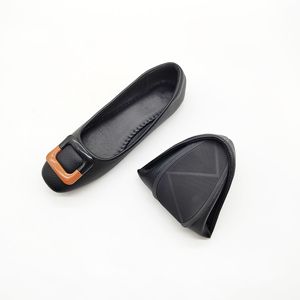 Scarpe basse pieghevoli da donna <span class=keywords><strong>con</strong></span> fibbia quadrata nera, comode <span class=keywords><strong>ballerine</strong></span> casual. - Product Image 6