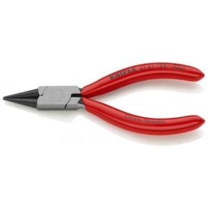 KNIPEX - 37 41 125 Pince à becs plats pour mécanique de précision noir atramentisé, tête polie, poignées plastifiées, pour bendi - Product Image 1